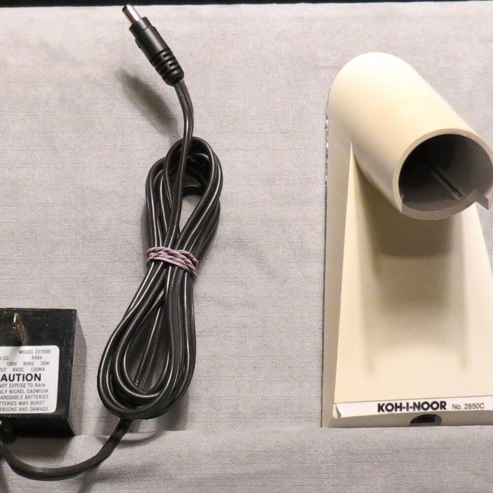 Base/Stand and Plug for Koh-I-Noor No. 2850C Rapidograph Electric Drafting Erase